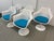 Design Plus Gallery presents a Set of Five Tulip Chairs by Eero Saarinen for Knoll. These chairs stand on a gracefully...