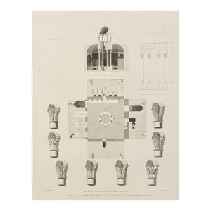1811 Alexandre LaBorde Girona Baths Architectural Engraving