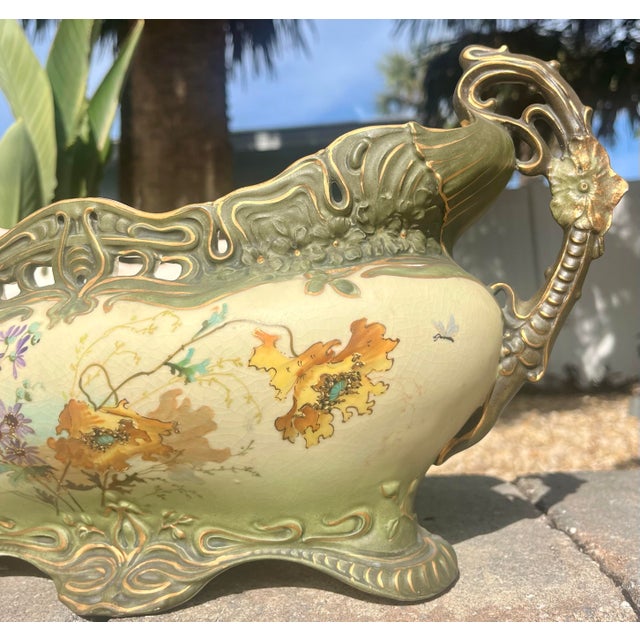 Early 20th Century Fine Antique Porcelain Oblong Planter Marked Ernst Wahliss Austria For Sale - Image 5 of 12