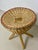 Wood Vintage Rattan Stool, 1970s For Sale - Image 7 of 12
