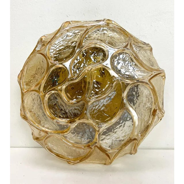 Amber Glass Ceiling or Flush Mount, Germany, 1960s For Sale - Image 13 of 13