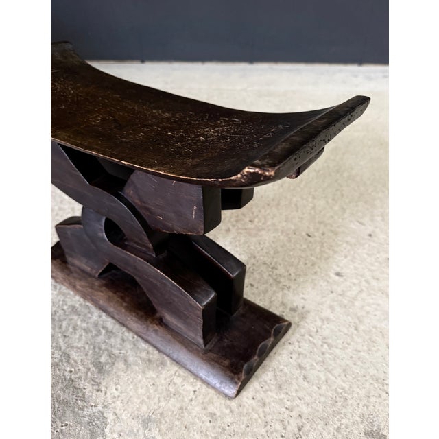 Handcarved Ashanti Tribal Stool, Africa, 1950s For Sale - Image 11 of 17