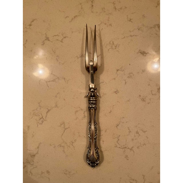 Silver Antique Sterling Silver Three Piece Carving Set For Sale - Image 8 of 8