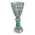 Vintage Mid-Century Modern Italian Art Glass Aqua Blue Pedestal Vase For Sale