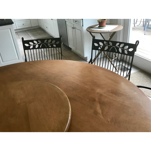 1980s 1980s Custom 68” Round French Country Dining Set - 9 Pieces For Sale - Image 5 of 6