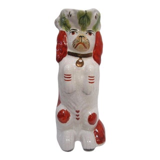 20th Century Staffordshire Red and White Begging Spaniel Toby Jug For Sale
