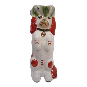 20th Century Staffordshire Red and White Begging Spaniel Toby Jug