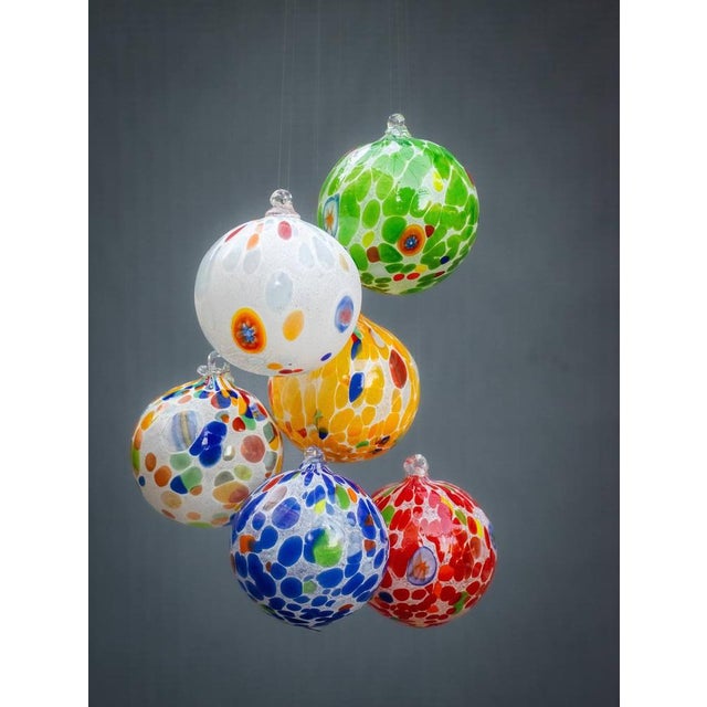 Glass Murano Glass Christmas Ornaments from Ribes the Art of Glass, 2004, Set of 6 For Sale - Image 7 of 15