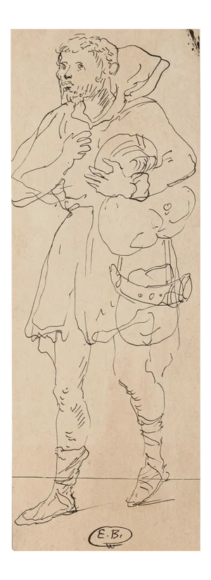 Eugène Berman, Theatrical Costume, 1950s, Pencil Drawing