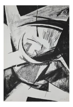 Armando Pizzinato, The Route, Lithograph, 1970s