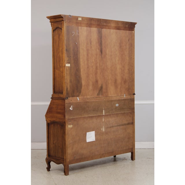 Henredon Large French Style Walnut Secretary Desk For Sale - Image 17 of 18