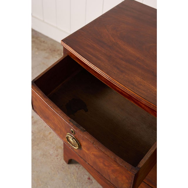 19th Century Victorian Flame Mahogany Bowfront Chest With Urn Hardware For Sale - Image 11 of 15