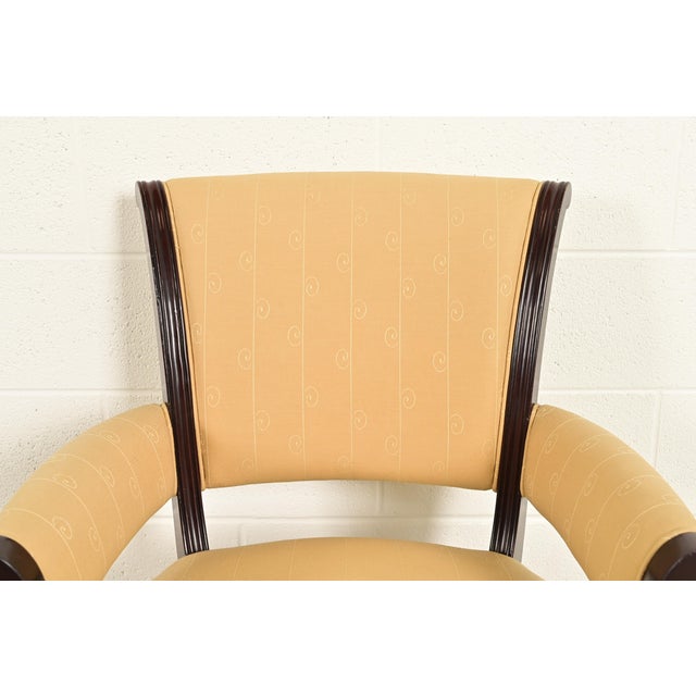 Barbara Barry for Baker Furniture Modern Regency Mahogany Armchairs, Pair For Sale In South Bend - Image 6 of 14