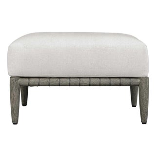Borneo White Cushion Outdoor Ottoman For Sale
