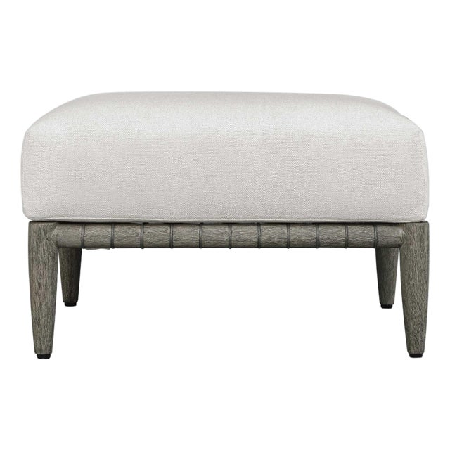 Borneo White Cushion Outdoor Ottoman For Sale