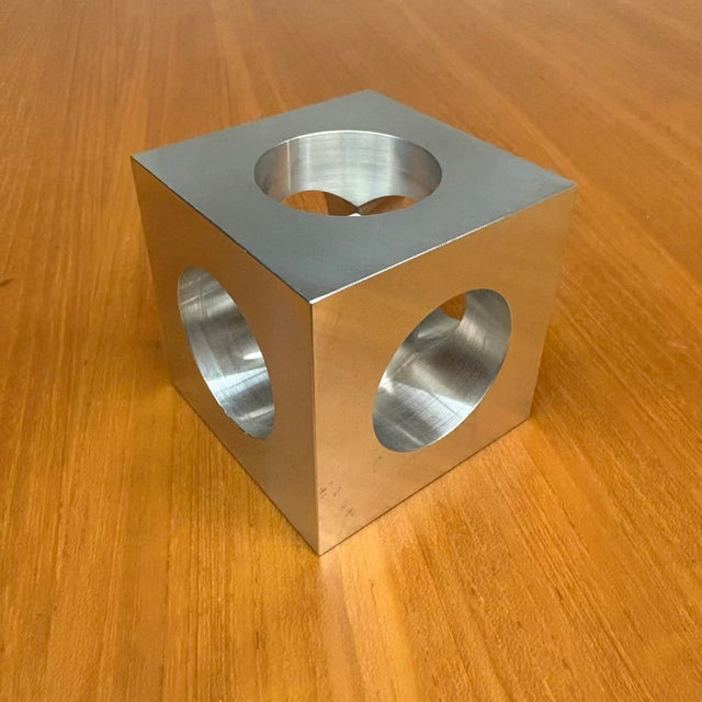 1997 Wall-Mounted Precision Aluminum Cube Sculpture For Sale - Image 17 of 17