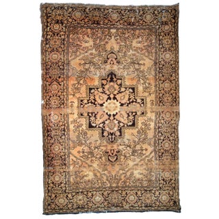 1880s Handmade Antique Persian Sarouk Farahan 3.4' X 5.3' For Sale