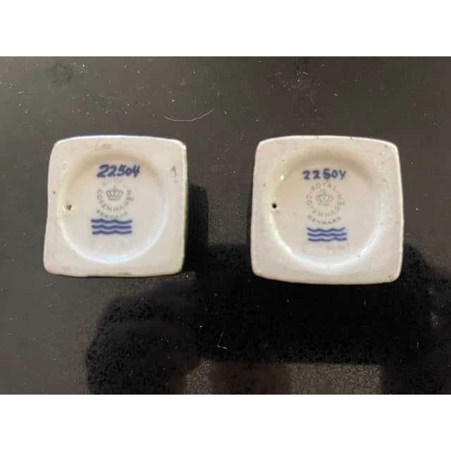 Mid-Century Modern Mid Century Royal Copenhagen Cubes (Pair) With Relief Decoration by Eva Staehr-Nielsen - Rare For Sale - Image 3 of 3