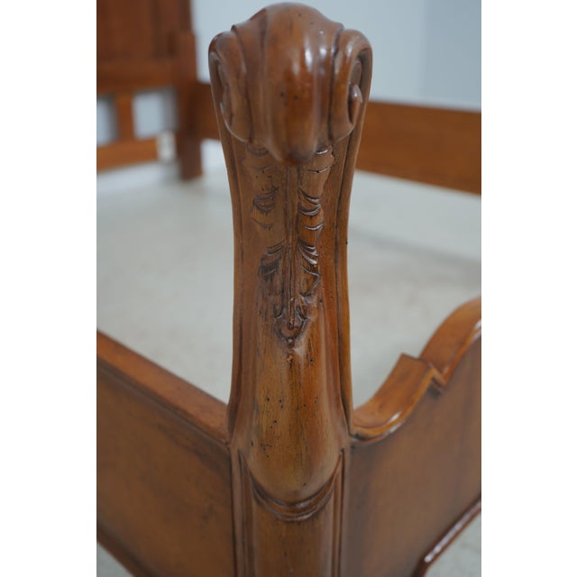 Century Country French Queen Size Cherry Bed For Sale - Image 10 of 18