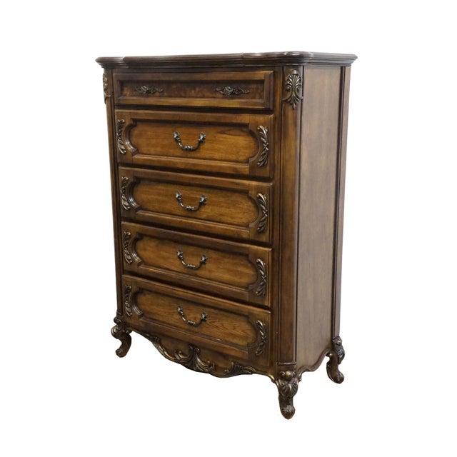 FAIRMONT DESIGNS Pecan Louis XV French Provincial 42" Chest - Chestnut Finish 7025-11 56.25" High 42.5" Wide 19" Deep We...