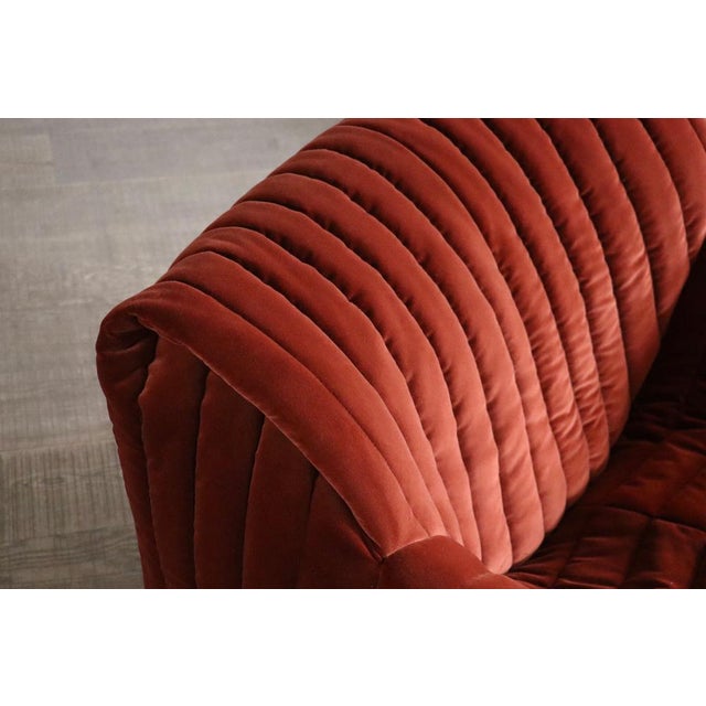 Sandra Lounge Chairs in Velvet by Annie Hieronimus for Cinna, France, 1970s, Set of 2 For Sale - Image 13 of 15