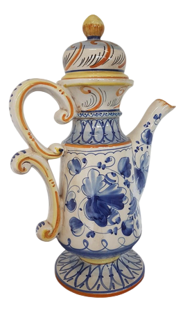 Italy Ceramic Majolica Teapot from Deruda