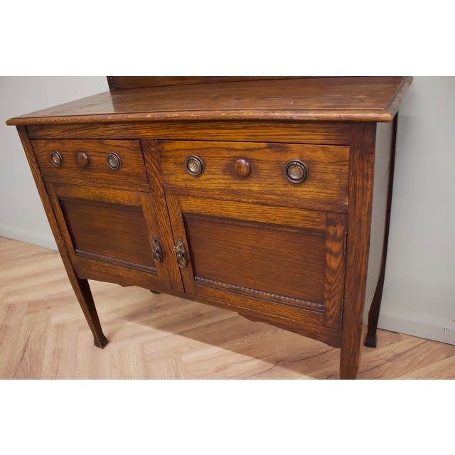 Antique Edwardian Oak Sideboard, 1900s For Sale - Image 6 of 11