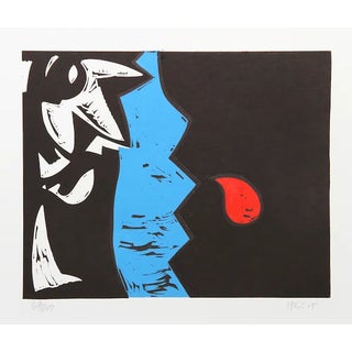 Charlie Hewitt, "H," Woodblock For Sale