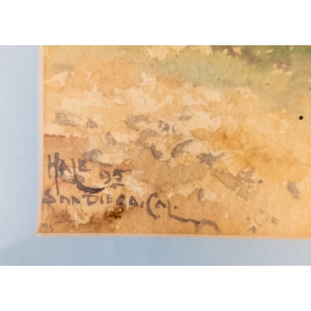 19th Century American Southwestern Watercolor Painting of San Diego California Mission For Sale - Image 12 of 14