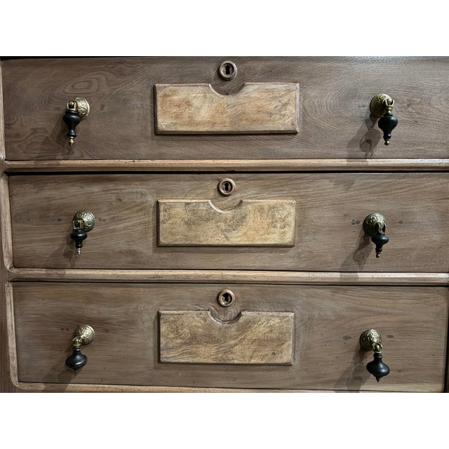 Wood Early 20th Century Victorian Eastlake Farmhouse Dresser With Ornate Dovetail Construction For Sale - Image 7 of 8