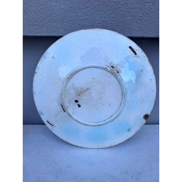 French Country French Majolica Pink Flowers Salins, Circa 1890 For Sale - Image 3 of 3