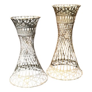 Vintage Mid Century Spun Fiberglass Plant Stands - Set of 2 For Sale