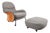 Depadova Armchair with Ottoman in Leather by Vico Magistretti, 1980 For Sale