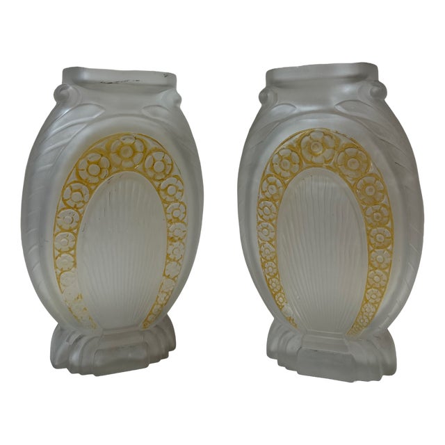 Vintage Vases by Muller Frères, 1930s, Set of 2 For Sale