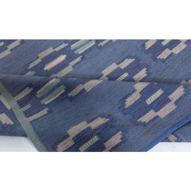 Doris Leslie Blau Vintage Swedish Flat Weave Rug by A Bindd For Sale - Image 10 of 10