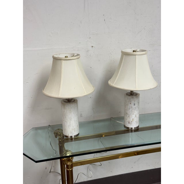 Contemporary Mosaic Table Lamps, Pair For Sale - Image 4 of 12