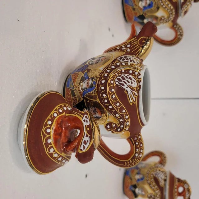 Coffee or Tea Cups in Satsuma Porcelain, 1930s, Set of 15 For Sale - Image 12 of 18