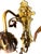 1900 Art Nouveau Brass and Copper Sconces With Antique Floral Irridescent Shades #2618 - a Pair For Sale - Image 11 of 14