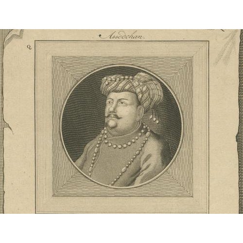 After François Valentijn, Mughal Nobles Asad Khan & Khan Jahan, Engraving, 1726 For Sale - Image 4 of 9