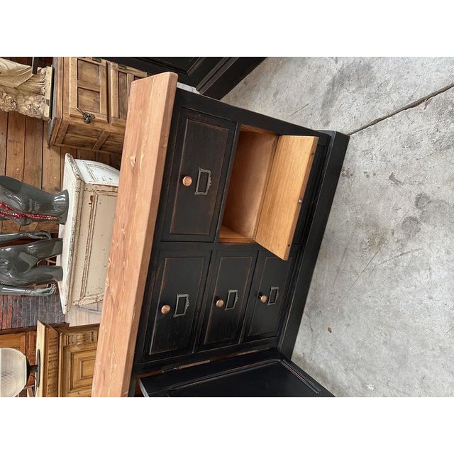 Wood Vintage Handcrafted Wood Sideboard For Sale - Image 7 of 11