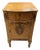 Antique French Provincial Hand Carved Wooden Nightstand, Burl Wood Inlay, Refinished For Sale