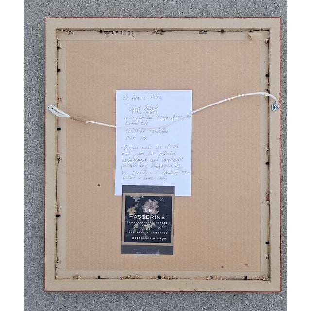 El Khasné, Petra (Plate 92) — David Roberts, 1856 | Original Antique Lithograph For Sale - Image 9 of 12