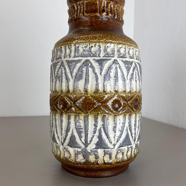 Fat Lava Pottery Vase from Bay Ceramics, Germany, 1970s For Sale - Image 12 of 18