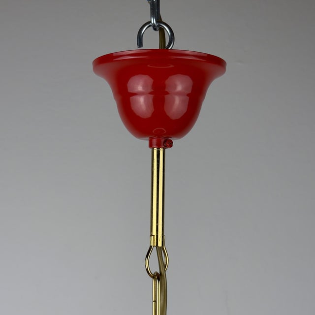 Vintage Opaline Glass Arianna Pendant Lamp by Piero Brombin for Artemide, Italy, 1980s For Sale - Image 16 of 18