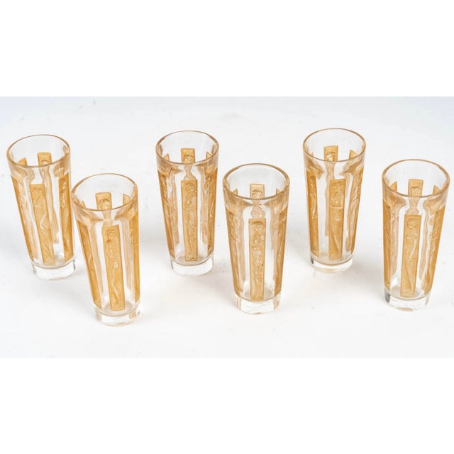 Goblets Fiqures by R. Lalique, 1911, Set of 6 For Sale - Image 6 of 7