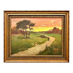 An American Farm at Sunset by S. Salomon