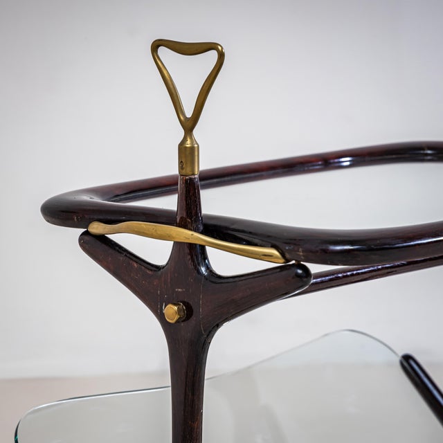 Cesare Lacca Side Table With Magazine Rack Attributed to Cesare Lacca, Italy, 1950s For Sale - Image 4 of 8
