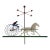 Signed Curtis Jeré "The Sulky Racer" Weathervane Wall Sculpture, 1982 For Sale