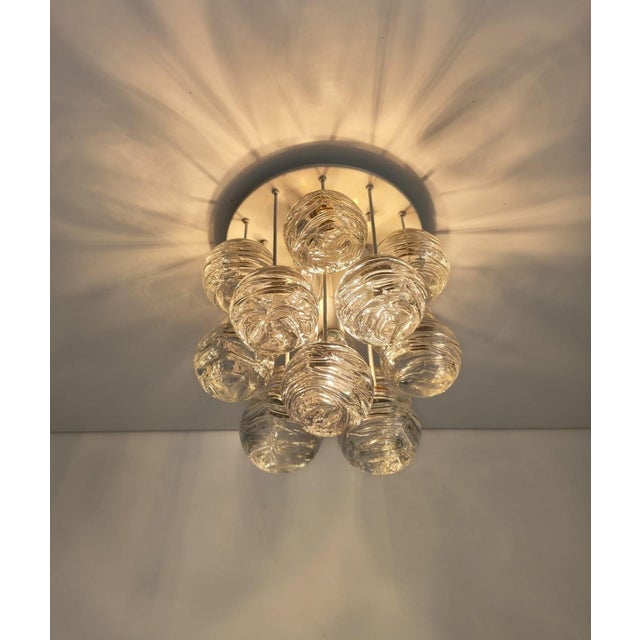 Mid-Century Snowball Sputnik Glass Flush Mount from Doria Leuchten, Germany, 1970s For Sale - Image 10 of 18