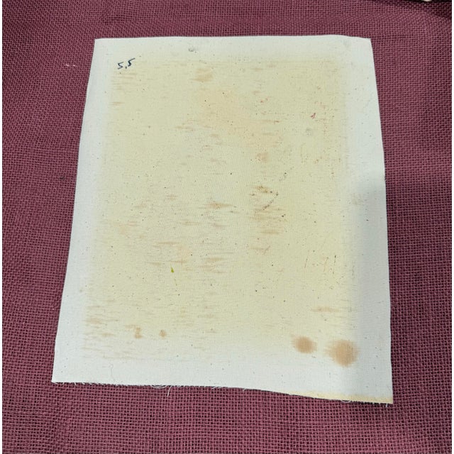 Art Deco Oil Painting 1950s Loose Colorful Old Lady From Italy For Sale - Image 3 of 3